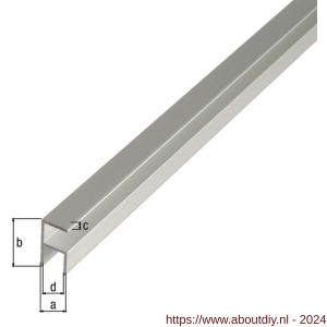 GAH Alberts hoekprofiel zelfklevend aluminium zilver 8,9x16x1,5 mm 1 m - A51501875 - afbeelding 1