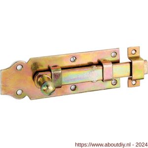 GAH Alberts deurgrendel knop recht greep geel verzinkt 120 mm - A51500618 - afbeelding 1