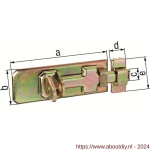 GAH Alberts hangslotschuif veiligheids-sluitgrendel RVS tegenstuk 100 mm - A51500616 - afbeelding 2