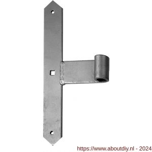GAH Alberts deur-midden heng T-model spits verzinkt 16x300 mm - A51500403 - afbeelding 1