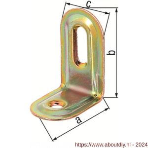 GAH Alberts stelhoek ingeperst langgat verzinkt 28x40x22 mm - A51500150 - afbeelding 2