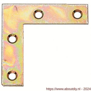 GAH Alberts meubelhoek geel verzinkt 40x40x10 mm set 12 stuks - A51500083 - afbeelding 1