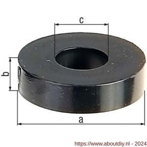 GAH Alberts afstandshuls PVC zwart 20x5-10-20-30 mm set per 5 stuks - A51501813 - afbeelding 2