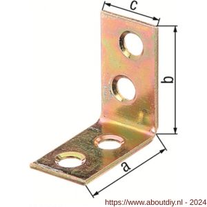 GAH Alberts stoelhoek zinkfosfaat wit coating 60x60x16 mm - A51500130 - afbeelding 2