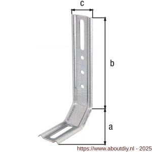 GAH Alberts stoelhoek verstelbaar sendzimir verzinkt 50x30x120x32 mm - A51501978 - afbeelding 2