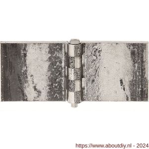 GAH Alberts scharnier breed staal ruw 50x120 mm - A51500512 - afbeelding 1