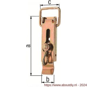 GAH Alberts kistsluiting met raamgrendel zonder haak verzinkt 93 mm - A51500633 - afbeelding 2