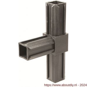 GAH Alberts XD-buisverbinder T-stuk PVC zwart voor 20x20 mm - A51501489 - afbeelding 1