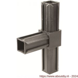 GAH Alberts XD-buisverbinder T-stuk PVC zwart voor 30x30 mm - A51501491 - afbeelding 2