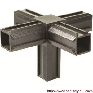 GAH Alberts XD-buisverbinder kruisstuk met 1 haakse aansluiting PVC voor 20x20 mm - A51501487 - afbeelding 1