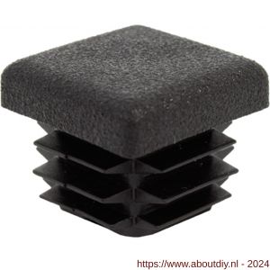 GAH Alberts stop vierkante buis voor boorgat PVC zwart 20x20 mm set 4 stuks - A51501478 - afbeelding 1