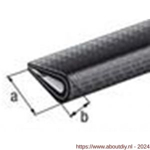 GAH Alberts kantbeschermingsprofiel PVC zwart 10x7 mm 1,5 m - A51501612 - afbeelding 2