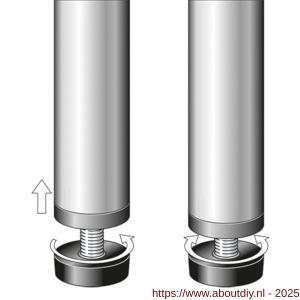 GAH Alberts stelschroef PVC zwart M8 30x25 mm SB set 4 stuks - A51501793 - afbeelding 3