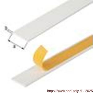 GAH Alberts platte stang zelfklevend PVC wit 30x3 mm 2,6 m - A51501236 - afbeelding 2