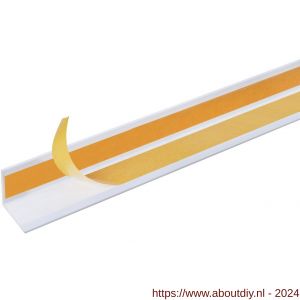 GAH Alberts hoekprofiel zelfklevend PVC wit 30x30x1,1 mm 2,6 m - A51500903 - afbeelding 1