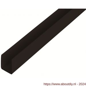 GAH Alberts U-profiel PVC zwart 10x21x10x1 mm 2,6 m - A51501424 - afbeelding 1