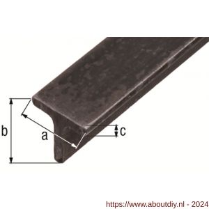 GAH Alberts T-profiel staal ruw 25x25x3,5 mm 2 m - A51501329 - afbeelding 2