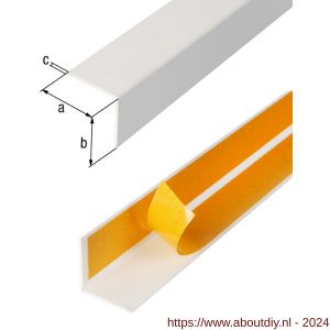 GAH Alberts hoekprofiel zelfklevend PVC wit 15x15x1 mm 2,6 m - A51500900 - afbeelding 2