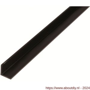 GAH Alberts hoekprofiel PVC zwart 20x20x1 mm 2,6 m - A51500936 - afbeelding 1