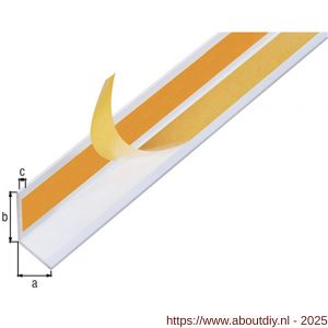 GAH Alberts hoekprofiel zelfklevend aluminium wit 20x20x1,5 mm 2,6 m - A51501832 - afbeelding 1