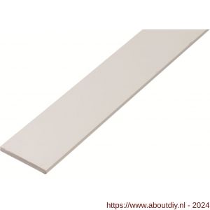 GAH Alberts platte stang PVC wit 25x2 mm 2,6 m - A51501231 - afbeelding 1