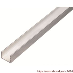 GAH Alberts U-profiel aluminium blank 13x16x13x1,5 mm 2,6 m - A51501349 - afbeelding 1