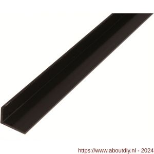 GAH Alberts hoekprofiel PVC zwart 25x20x2 mm 2,6 m - A51501047 - afbeelding 1