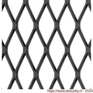GAH Alberts metaalgaasplaat aluminium zwart 600x1000x1 mm - A51501698 - afbeelding 1