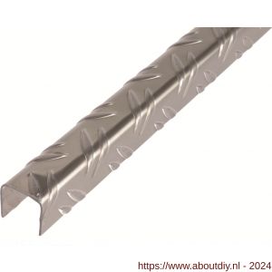 GAH Alberts U-profiel ribbel aluminium 23,5x23,5 mm 1 m - A51501362 - afbeelding 1