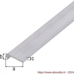 GAH Alberts afdeklijst profiel rond aluminium 20x6x1,3 mm 1 m - A51501824 - afbeelding 2