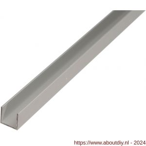 GAH Alberts U-profiel aluminium zilver 8x20x8x1 mm 1 m - A51501382 - afbeelding 1