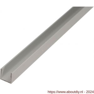 GAH Alberts U-profiel aluminium zilver 8x20x8x1 mm 2 m - A51501383 - afbeelding 1