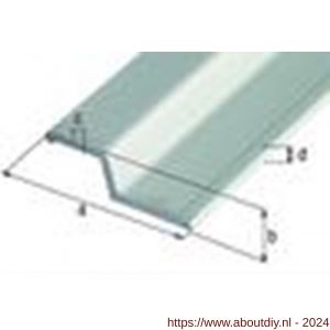 GAH Alberts greepprofiel gehoekt aluminium zilver 40x13 mm 2 m - A51501437 - afbeelding 2
