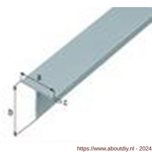 GAH Alberts T-profiel aluminium blank 20x20x1,5 mm 2 m - A51501314 - afbeelding 2