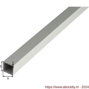 GAH Alberts vierkante buis aluminium zilver 25x25x1,5 mm 2,6 m - A51501861 - afbeelding 1