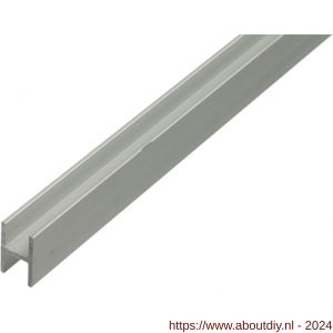 GAH Alberts H-profiel aluminium zilver 9,1x12x1,3 mm 1 m - A51500707 - afbeelding 1