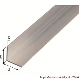 GAH Alberts hoekprofiel aluminium blank 50x50x3,0 mm 1 m - A51500747 - afbeelding 2