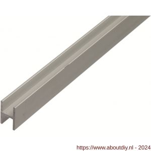GAH Alberts H-profiel aluminium zilver 13,5x22x1,50 mm 1 m - A51500709 - afbeelding 1