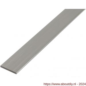 GAH Alberts platte stang aluminium zilver 25x2 mm 2 m - A51501184 - afbeelding 1