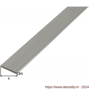 GAH Alberts platte stang aluminium blank 80x3 mm 2 m - A51501217 - afbeelding 1