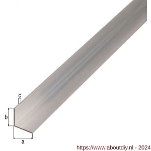 GAH Alberts hoekprofiel aluminium blank 80x80x3,0 mm 1 m - A51501831 - afbeelding 1