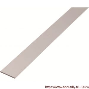 GAH Alberts platte stang aluminium wit 30x2 mm 1 m - A51501194 - afbeelding 1