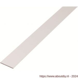 GAH Alberts platte stang aluminium wit 20x2 mm 2 m - A51501193 - afbeelding 1