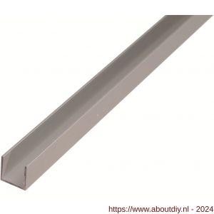 GAH Alberts U-profiel aluminium zilver 10x12x10x1 5 mm 2 m - A51501371 - afbeelding 1