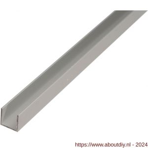 GAH Alberts U-profiel aluminium zilver 10x20x10x1,5 mm 2 m - A51501385 - afbeelding 1