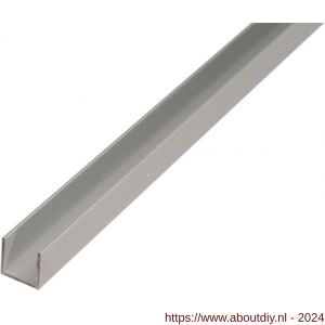 GAH Alberts U-profiel aluminium zilver 20x18x20x1,3 mm 2 m - A51501381 - afbeelding 1