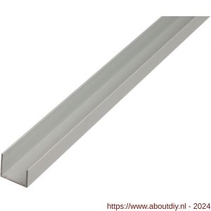 GAH Alberts U-profiel aluminium zilver 22x20x15x1 5 mm 1 m - A51501388 - afbeelding 1