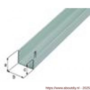 GAH Alberts U-profiel aluminium zilver 22x20x15x1 5 mm 1 m - A51501388 - afbeelding 2