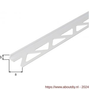 GAH Alberts afsluitprofiel tegels PVC wit 6 mm 2,5 m - A51501827 - afbeelding 1