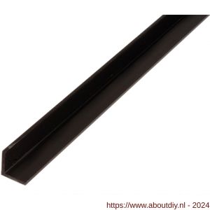 GAH Alberts hoekprofiel PVC zwart 20x20x1,5 mm 1 m - A51500926 - afbeelding 1